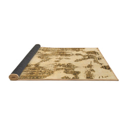 Sideview of Abstract Brown Modern Rug, abs1109brn
