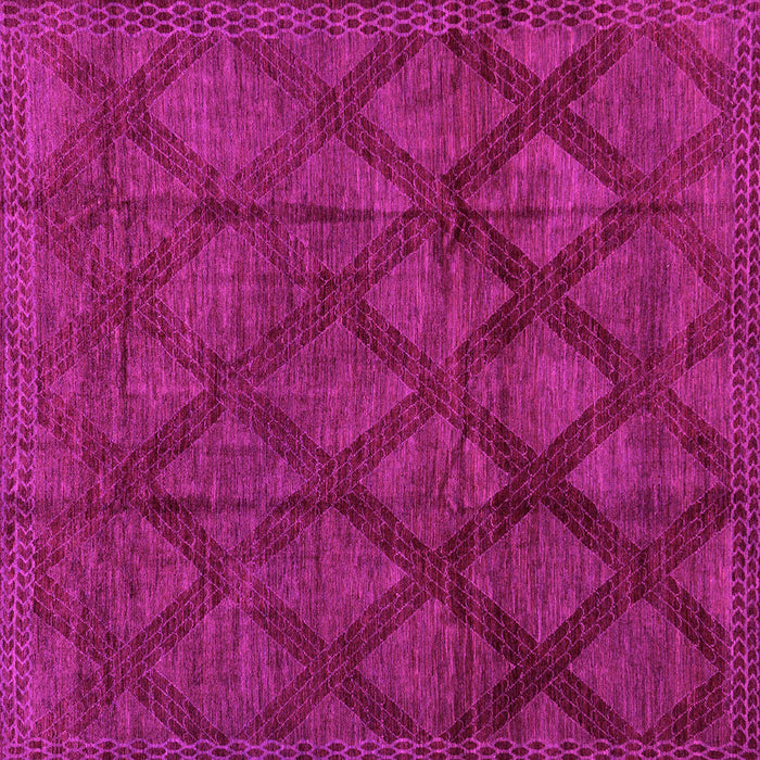 Square Machine Washable Abstract Pink Modern Rug, wshabs110pnk
