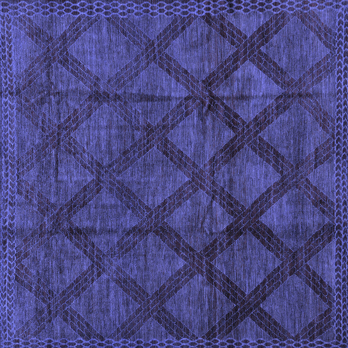 Square Machine Washable Abstract Blue Modern Rug, wshabs110blu