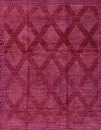 Machine Washable Abstract Raspberry Red Rug, wshabs110