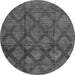 Round Machine Washable Abstract Gray Modern Rug, wshabs110gry