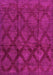 Machine Washable Abstract Pink Modern Rug, wshabs110pnk