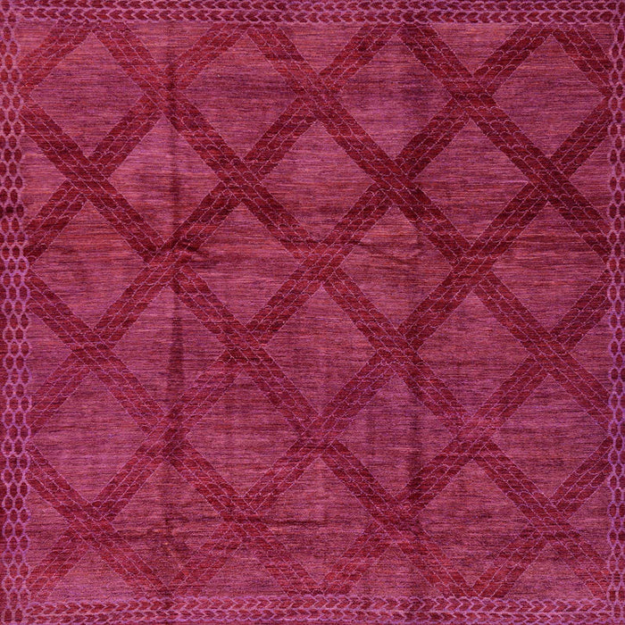 Square Machine Washable Abstract Raspberry Red Rug, wshabs110