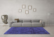 Machine Washable Abstract Blue Modern Rug in a Living Room, wshabs110blu