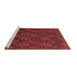 Sideview of Machine Washable Abstract Brown Modern Rug, wshabs110brn