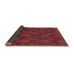 Sideview of Abstract Brown Modern Rug, abs110brn