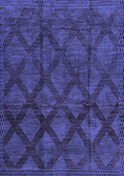 Abstract Blue Modern Rug, abs110blu