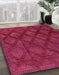 Machine Washable Abstract Raspberry Red Rug in a Family Room, wshabs110