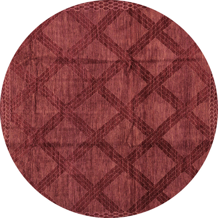 Round Machine Washable Abstract Brown Modern Rug, wshabs110brn