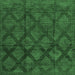 Square Machine Washable Abstract Emerald Green Modern Area Rugs, wshabs110emgrn