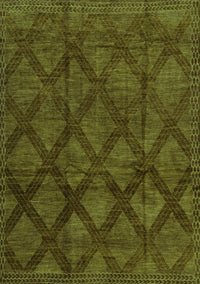 Abstract Green Modern Rug, abs110grn