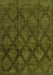 Abstract Green Modern Rug, abs110grn