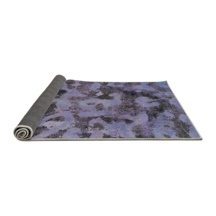 Sideview of Abstract Lavender Purple Modern Rug, abs1110