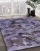Machine Washable Abstract Lavender Purple Rug in a Family Room, wshabs1110