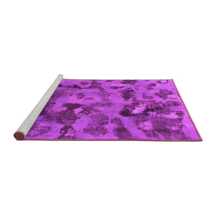 Sideview of Machine Washable Abstract Pink Modern Rug, wshabs1110pnk