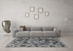 Machine Washable Abstract Gray Modern Rug in a Living Room,, wshabs1110gry