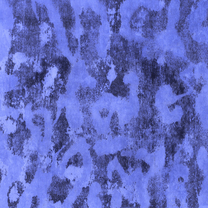 Square Abstract Blue Modern Rug, abs1110blu