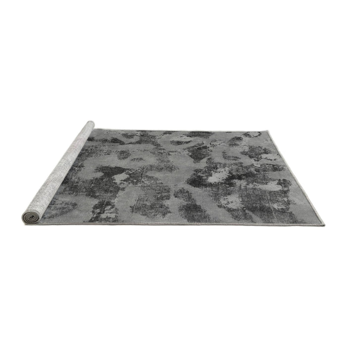 Sideview of Machine Washable Abstract Gray Modern Rug, wshabs1110gry