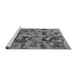 Sideview of Machine Washable Abstract Gray Modern Rug, wshabs1110gry