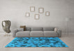 Machine Washable Abstract Light Blue Modern Rug in a Living Room, wshabs1110lblu