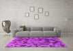 Machine Washable Abstract Pink Modern Rug in a Living Room, wshabs1110pnk