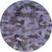Round Machine Washable Abstract Lavender Purple Rug, wshabs1110