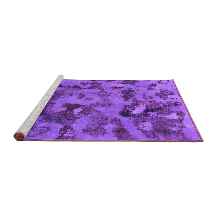 Sideview of Machine Washable Abstract Purple Modern Area Rugs, wshabs1110pur