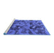 Sideview of Machine Washable Abstract Blue Modern Rug, wshabs1110blu