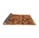 Sideview of Abstract Orange Modern Rug, abs1110org