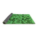 Sideview of Abstract Green Modern Rug, abs1110grn