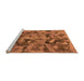Sideview of Machine Washable Abstract Orange Modern Area Rugs, wshabs1110org