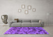 Machine Washable Abstract Purple Modern Area Rugs in a Living Room, wshabs1110pur