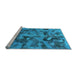 Sideview of Machine Washable Abstract Light Blue Modern Rug, wshabs1110lblu