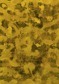 Abstract Yellow Modern Rug, abs1110yw