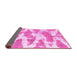 Sideview of Abstract Pink Modern Rug, abs1111pnk