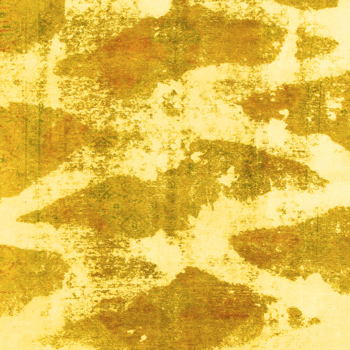 Machine Washable Abstract Yellow Modern Rug, wshabs1111yw