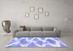 Machine Washable Abstract Blue Modern Rug in a Living Room, wshabs1111blu