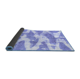 Sideview of Abstract Blue Modern Rug, abs1111blu