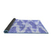 Sideview of Abstract Blue Modern Rug, abs1111blu