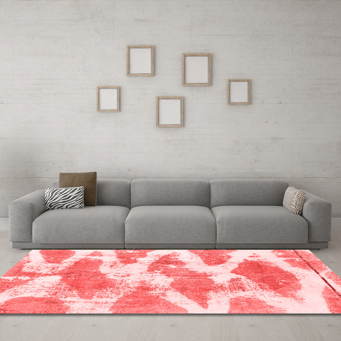 Modern Red Washable Rugs