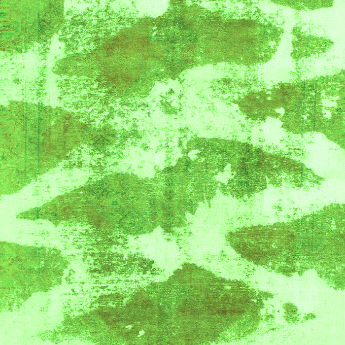 Machine Washable Abstract Green Modern Area Rugs, wshabs1111grn