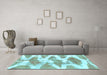 Machine Washable Abstract Light Blue Modern Rug in a Living Room, wshabs1111lblu