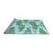 Sideview of Machine Washable Abstract Light Blue Modern Rug, wshabs1111lblu