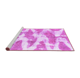 Sideview of Machine Washable Abstract Purple Modern Area Rugs, wshabs1111pur