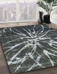 Abstract Gray Modern Rug, abs1112