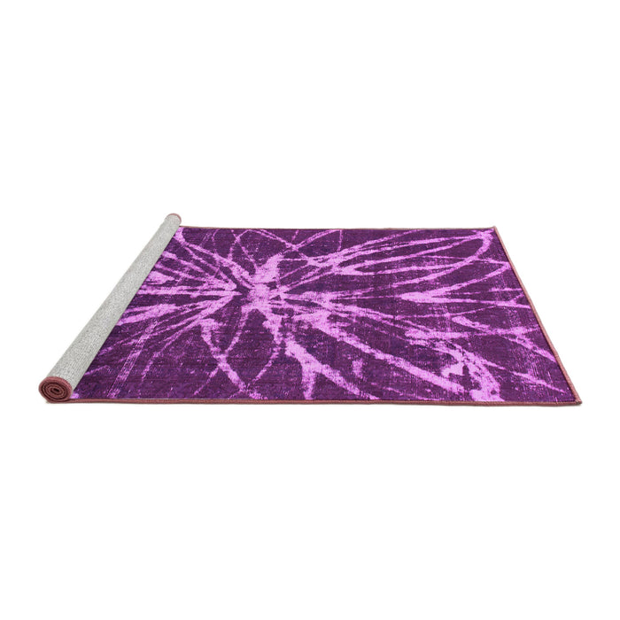 Sideview of Machine Washable Abstract Pink Modern Rug, wshabs1112pnk