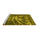 Sideview of Machine Washable Abstract Yellow Modern Rug, wshabs1112yw