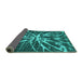 Sideview of Abstract Turquoise Modern Rug, abs1112turq