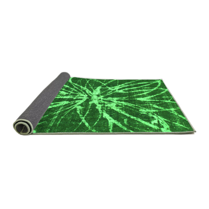 Sideview of Abstract Green Modern Rug, abs1112grn