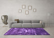 Machine Washable Abstract Purple Modern Area Rugs in a Living Room, wshabs1112pur